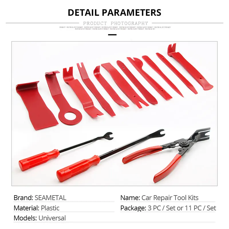Набор инструментов для ремонта автомобиля пинцеты снятия панелей зажимы