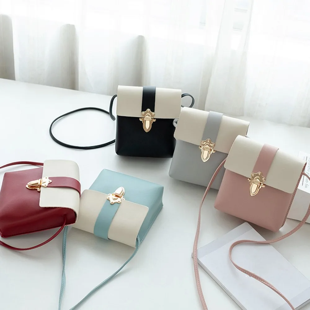 Женская сумка через плечо на молнии с отделением для монет маленькая Корейская