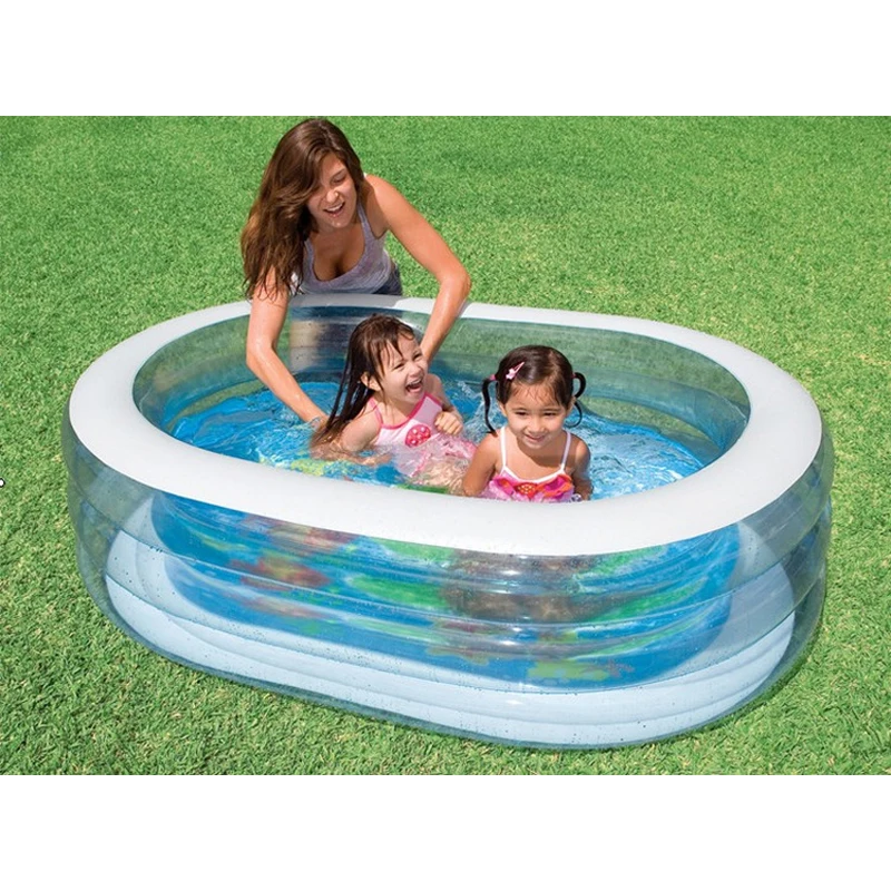 baby child kid swimming pool 163*107*46cm summer play inflatable pool lovely animal printed floor bottom swimming pool B31002
