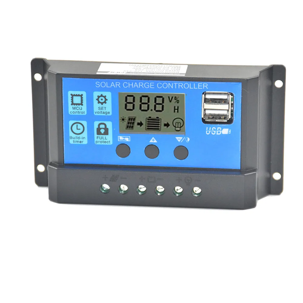 30A/20A/10A 12V 24V автоматическая работа за максимальной точкой мощности Солнечный
