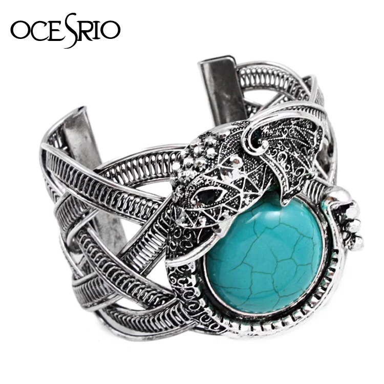 Серебряный слон в цыганском стиле браслет на запястье широкие браслеты