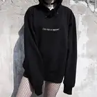 Skuggnas I'm Not a, реперские кепки толстовки Модные Повседневный пуловер Tumblr флис толстовка в стиле 90-х футболка с круглым вырезом для мужчин черного цвета с принтом в виде