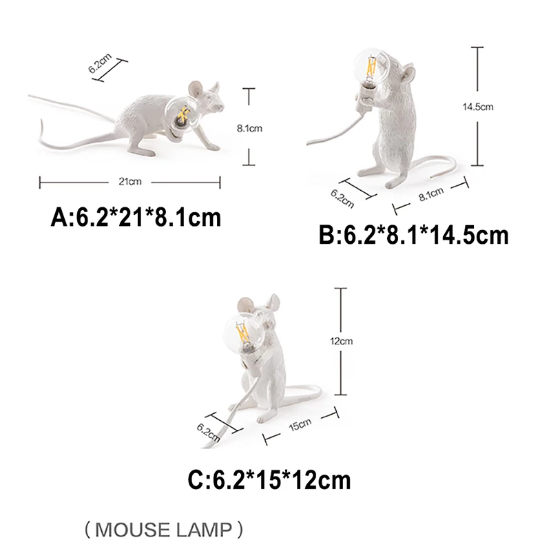 

Nordic style Minimalist creative personality mini mouse table lamp children's room bedside table lamp gift decoration lamp