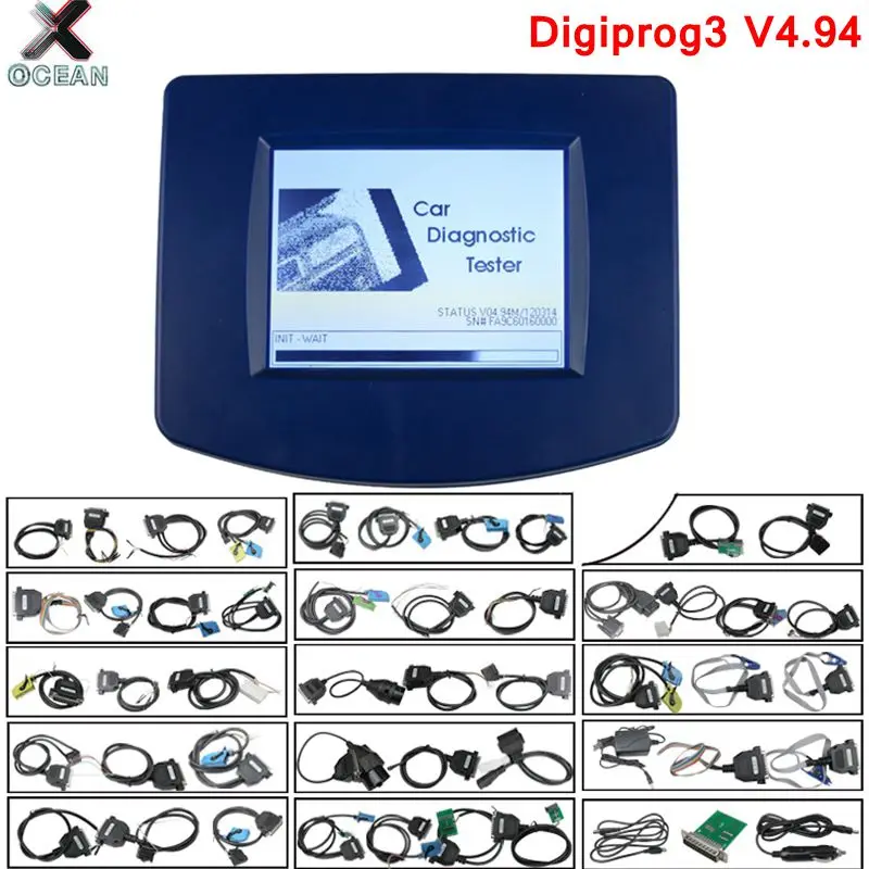 

Newest Digiprog3 Full set Digiprog 3 V4.94 Mileage programmer DigiprogIII Mileage Tool for Many Cars With EU/US Plug
