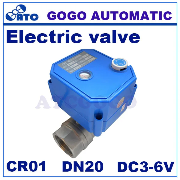 CWX-25S DN20 3/4 NPT 2 way SS304 мини Электрический моторизованный шаровой водяной клапан с