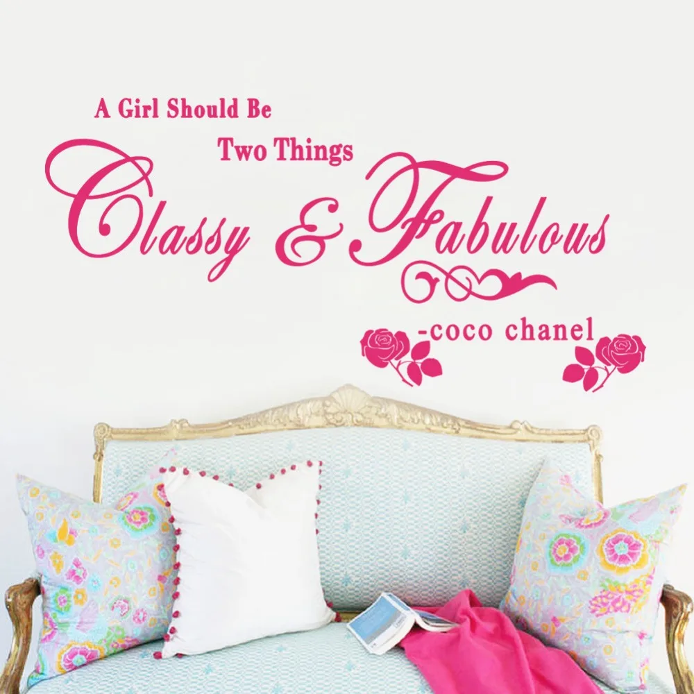 Coco Channel What girls should be living room bedroom wall stickers home decoration wholesale waterproof removable 8380 &amp% | Дом и сад