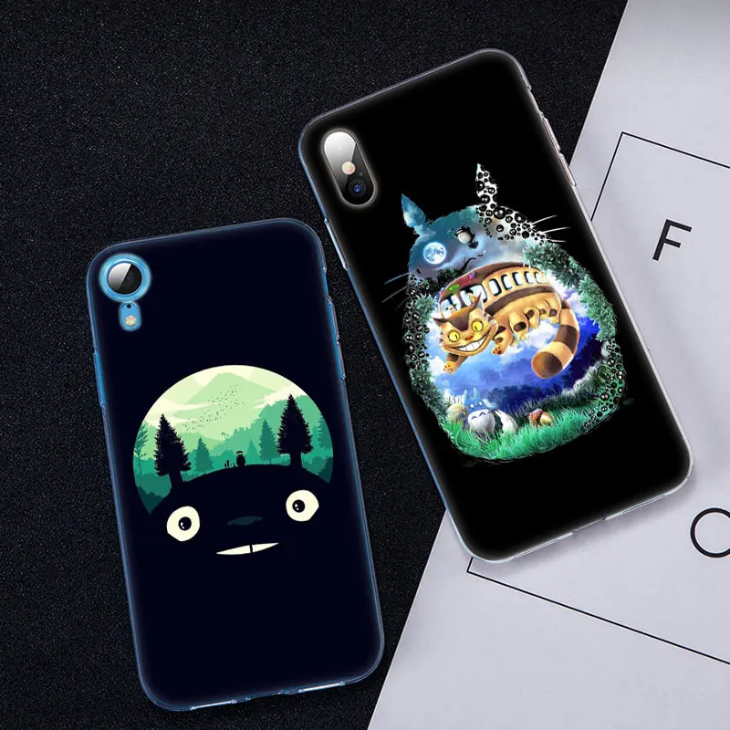 Hot My Neighbor Totoro Silicone Fashion Transparent Case for Apple iPhone 11 Pro XS MAX XR X 7 8 Plus 6 6s 5 5C 5S SE Cover | Мобильные