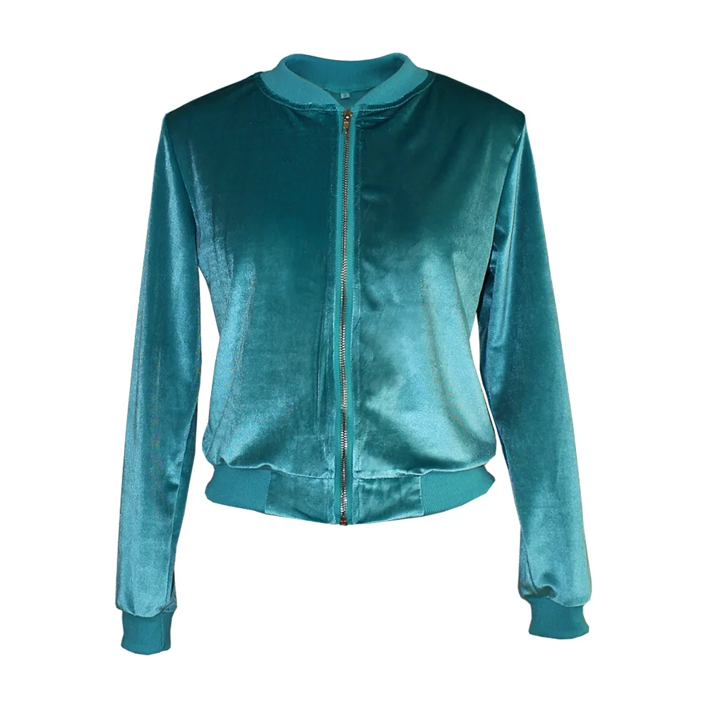 

JRRY New Long Sleeve Short Women Jackets Zippers Ladies Coat