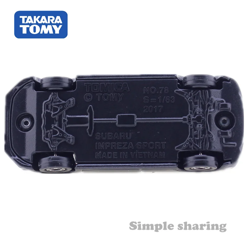 Такара Tomy Tomica Subaru Imerpza игрушечная спортивная машина литье под давлением