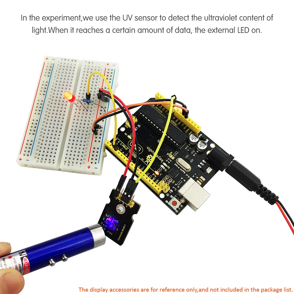 Keyestudio GY ML8511 Ультрафиолетовый сенсорный модуль для Arduino (черный и экологически