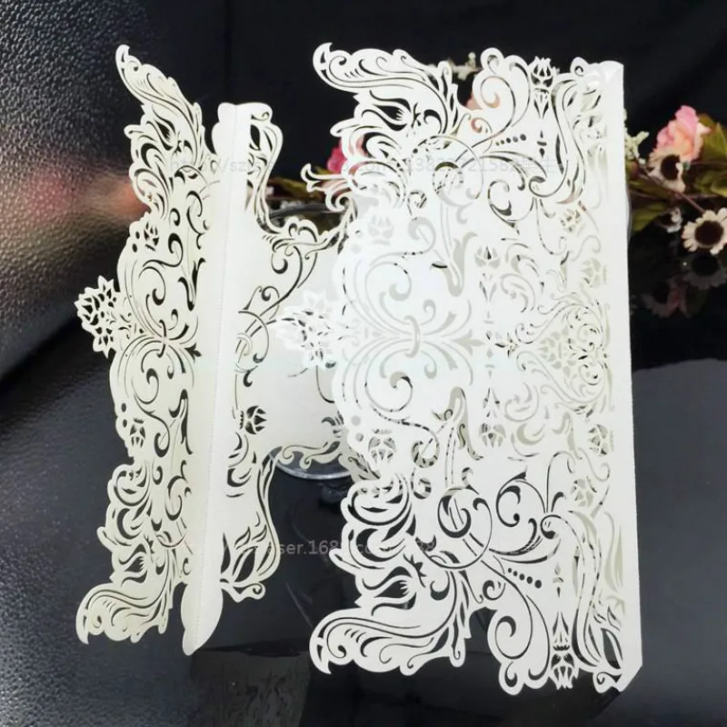 30 шт. кружевные свадебные приглашения с лазерной резкой пригласительные