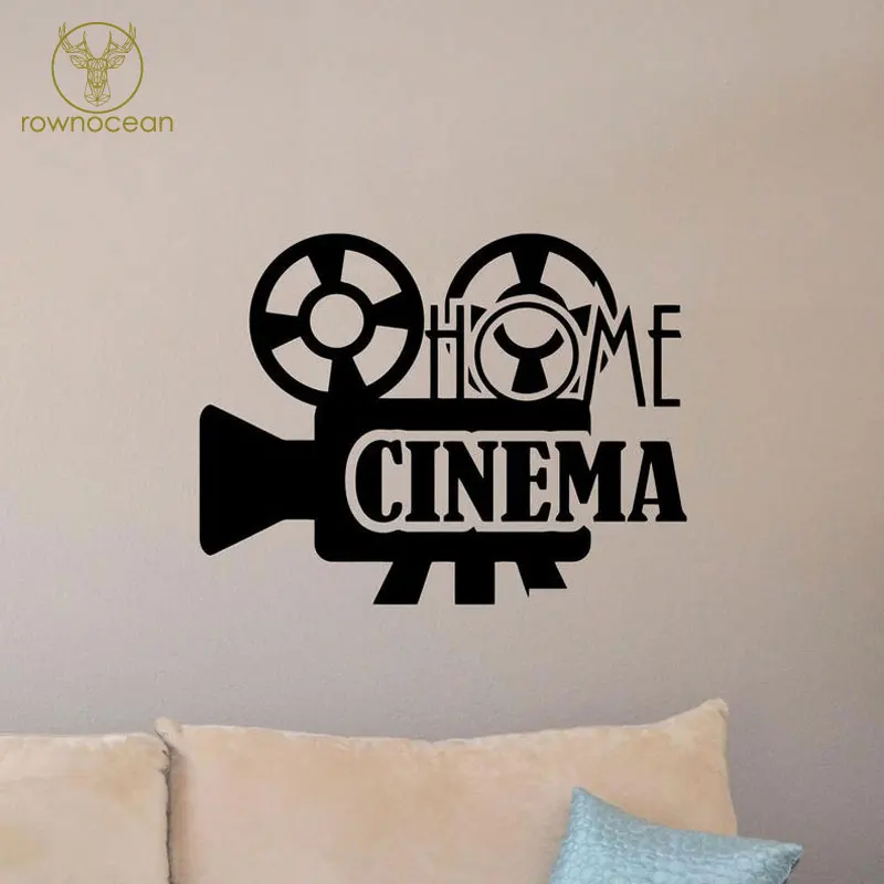

Home Cinema Wall Decal Movie Film Poster Theater Sign Quote Vinyl Sticker Video Studio Decor Film Strip Removable Mural 3R31