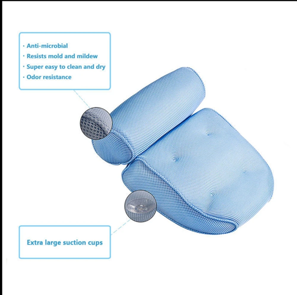 Модная Повседневная 3D сетчатая подушка для ванны спа джакузи с 4 присосками | Дом