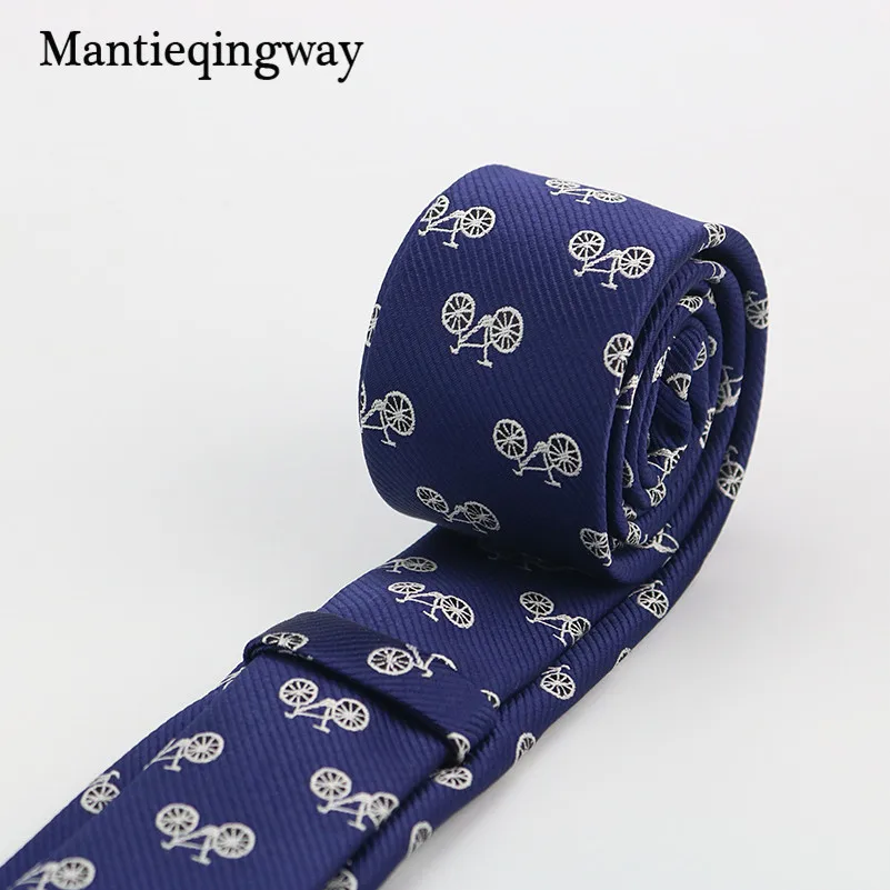 Mantieqingway модные череп галстук для Для мужчин 2017 Повседневное полиэстер узкий