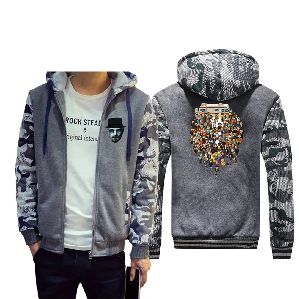 Камуфляжная 2019 куртка-бомбер мужская chaqueta plateada heren mode breachingbad Heisenberg | Мужская