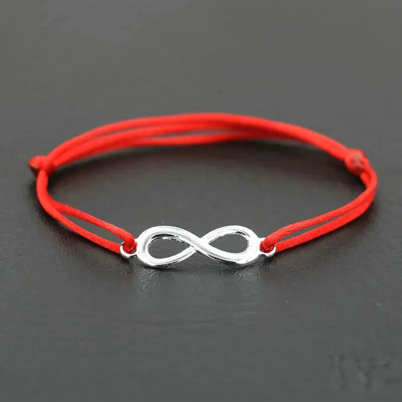 BPPCCR 2pcs/set Digital 8 Infinity Braid Women Bracelets Imperial Crown Lucky Lovers Couples Red String Rope Thread Pulseira | Украшения и