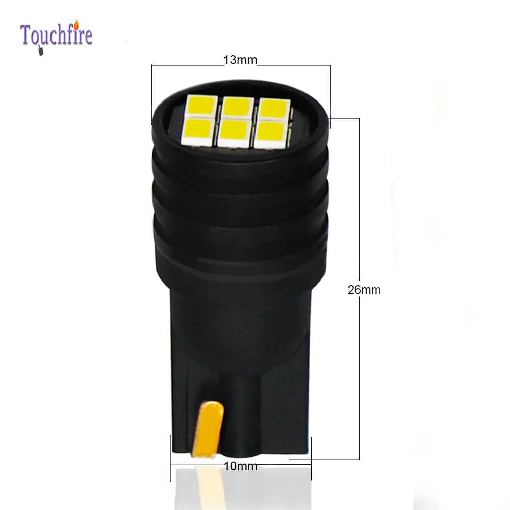 100 шт. Автомобильные светодиодные лампы T10 W5W 6SMD 194 168 Canbus 12 В|Сигнальная лампа| |