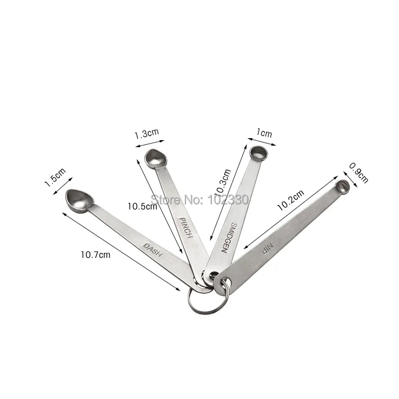 4 шт./компл. мерные ложки для приправ из нержавеющей стали кухонные приборы