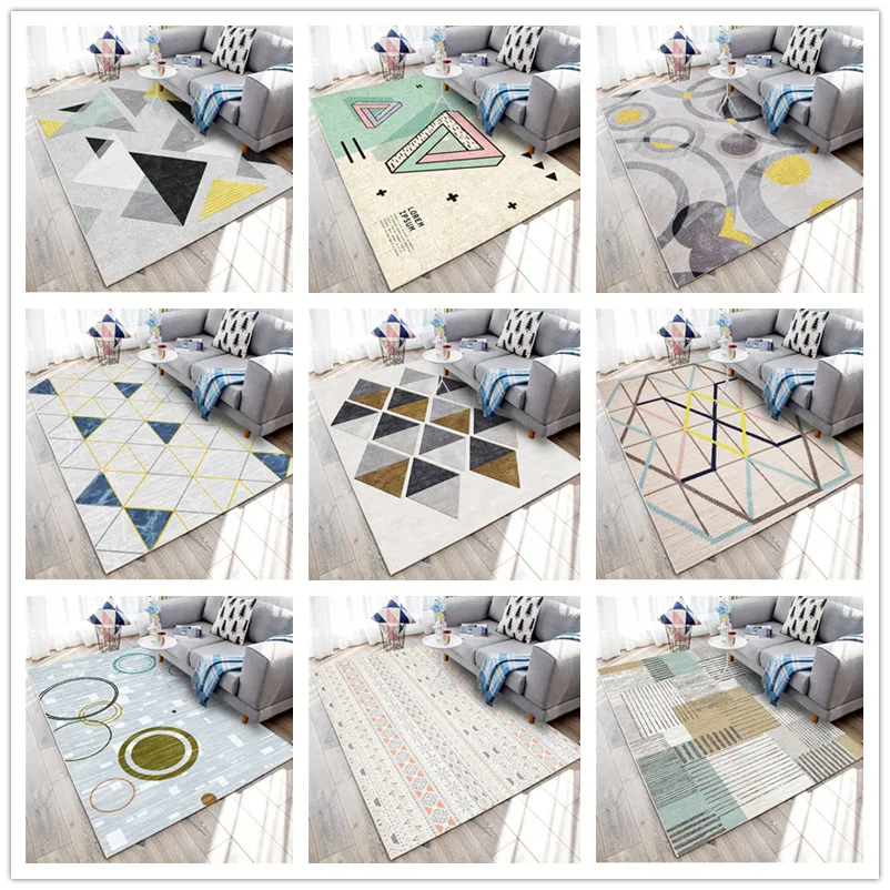 

Nordic style Carpets For Living Room Bedroom Sofa coffee table Study bedside Carpet 3D Print Household Rugs alfombra tapis salon