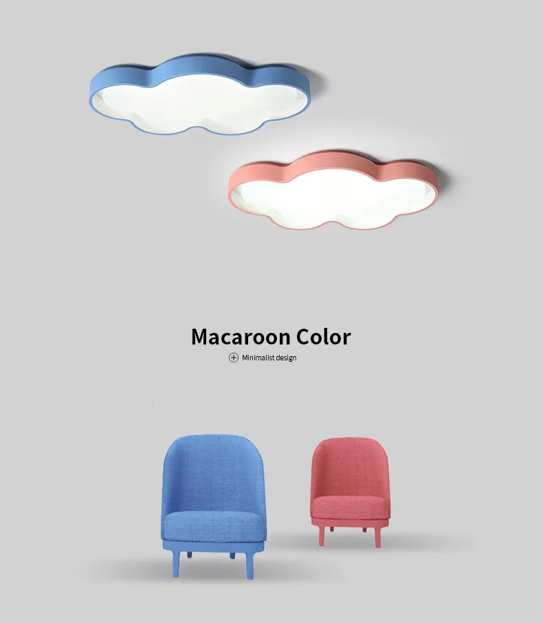 Macaroncolour современные облако светодиодный Люстра для детей Спальня Кухня AC85-265V синий/зеленый/розовый/желтый Хрустальная люстра