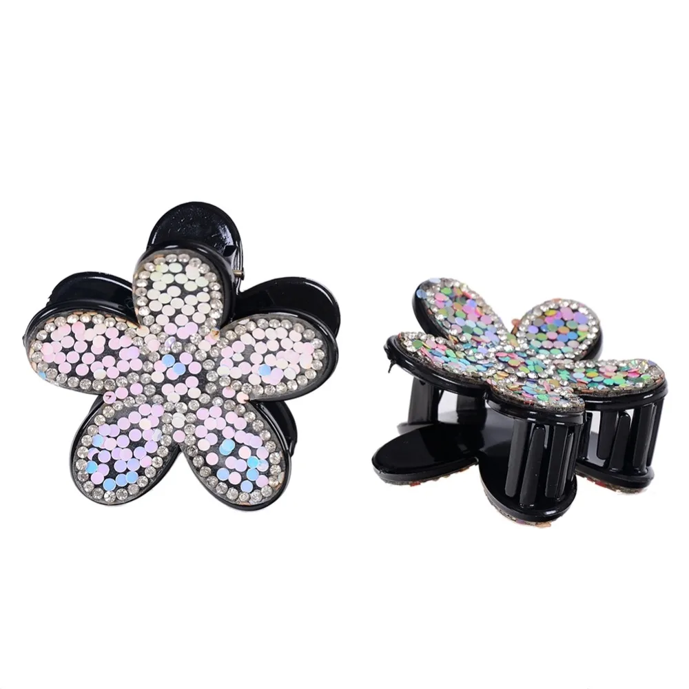 

1 pc Fashion (Length 6-6.2cm) Five-leaf Square Small Hair Claws Clips For Women Plastic Hair Crab Hair Accessories Headwear