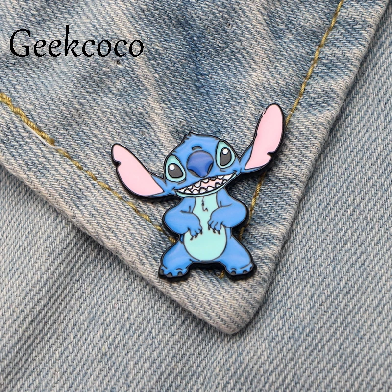 Stitch Lilo Jumba Jookiba цинковый сплав булавки для галстука значки para рубашка сумка Одежда Кепка рюкзак броши для обуви Значки украшения J0082