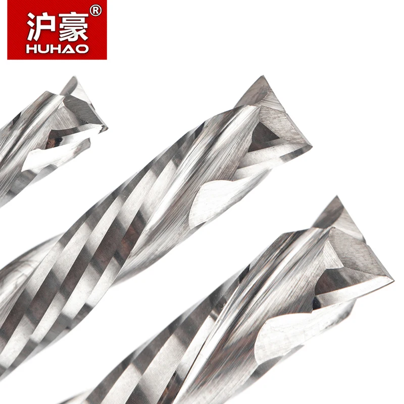 HUHAO 1pc Imported Material Two-flute Composite Milling Cutter Woodworking PVC MDF Clamp Board Straight | Инструменты
