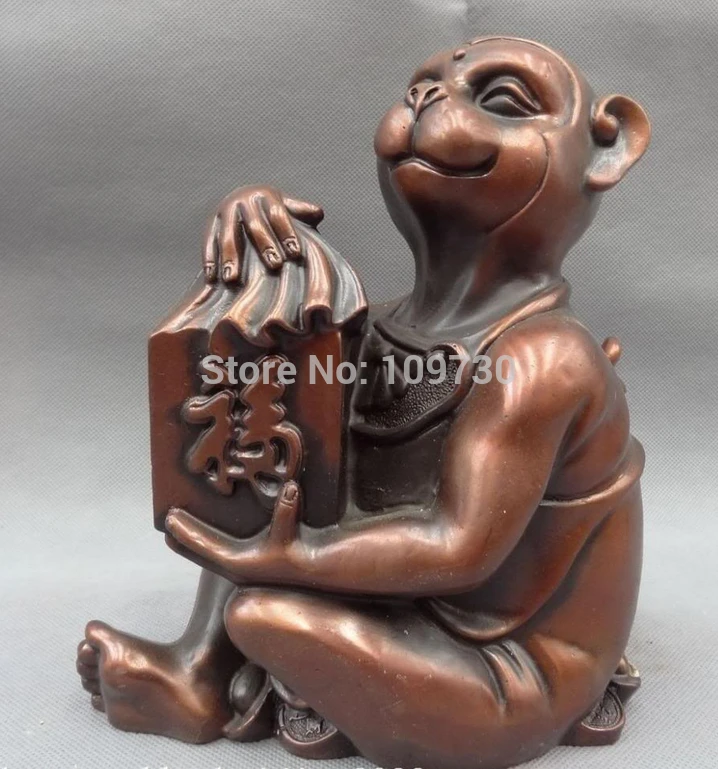 Бесплатная доставка 002775 9 &quotкитайский год зодиака чистая бронза фэншуй JiXiang Happy