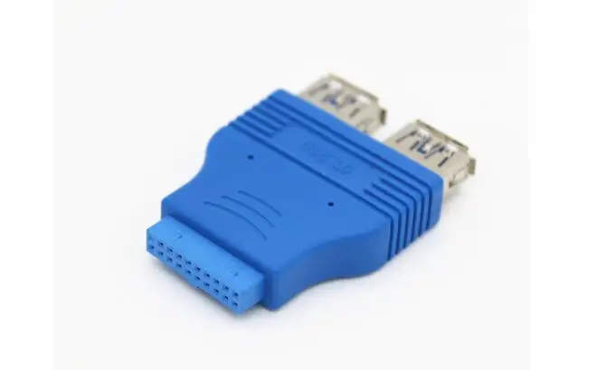 2 шт. двойной Порты и разъёмы USB 3 0 для материнская плата Внутренний 20pin Header адаптер