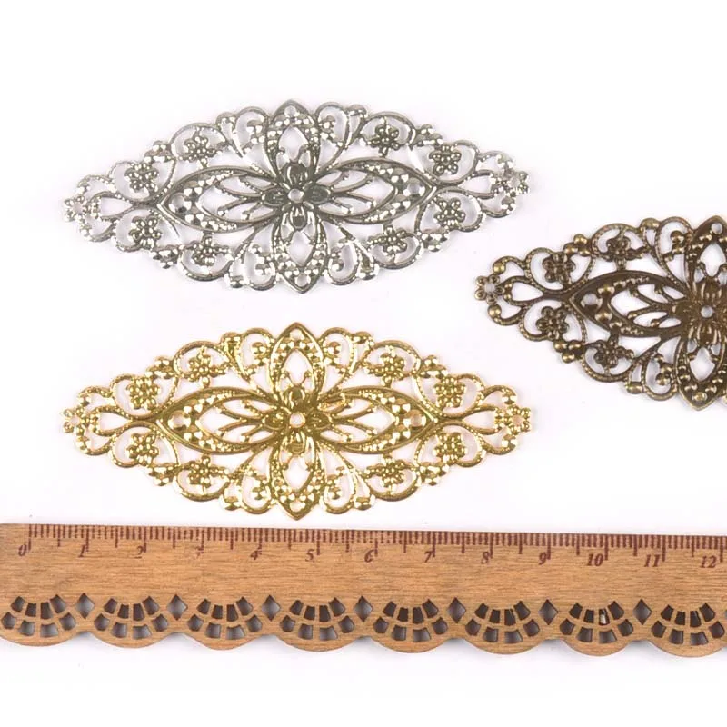10 шт. Металлические ремесла филигранные обертывания Цветочные соединители