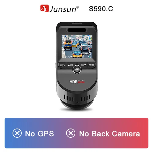 No Gps no camera Junsun 2160P 60fps Автомобильный видеорегистратор 4K Ultra HD с двумя объективами S590 DVR с 1080P sony сенсорная задняя камера ночного видения ADAS Dashcam - Название цвета: No Gps no camera