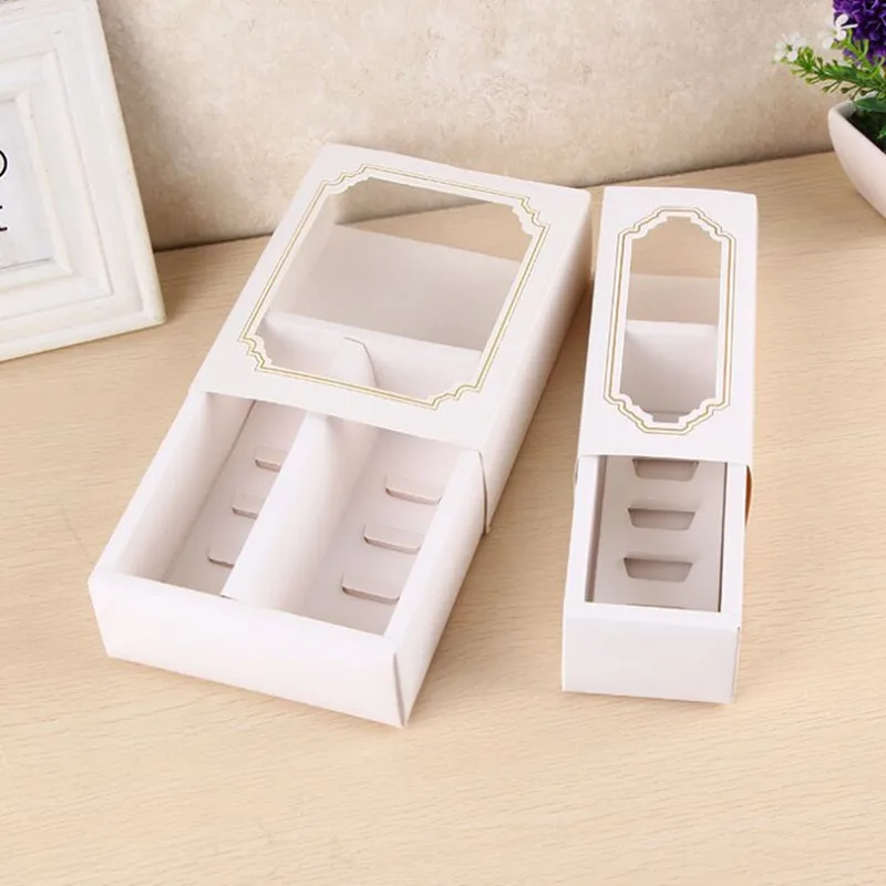 Новый DIY милый и красивый 20 шт 15 5x12 5x5 см ручной торт коробка окно Макарон простой