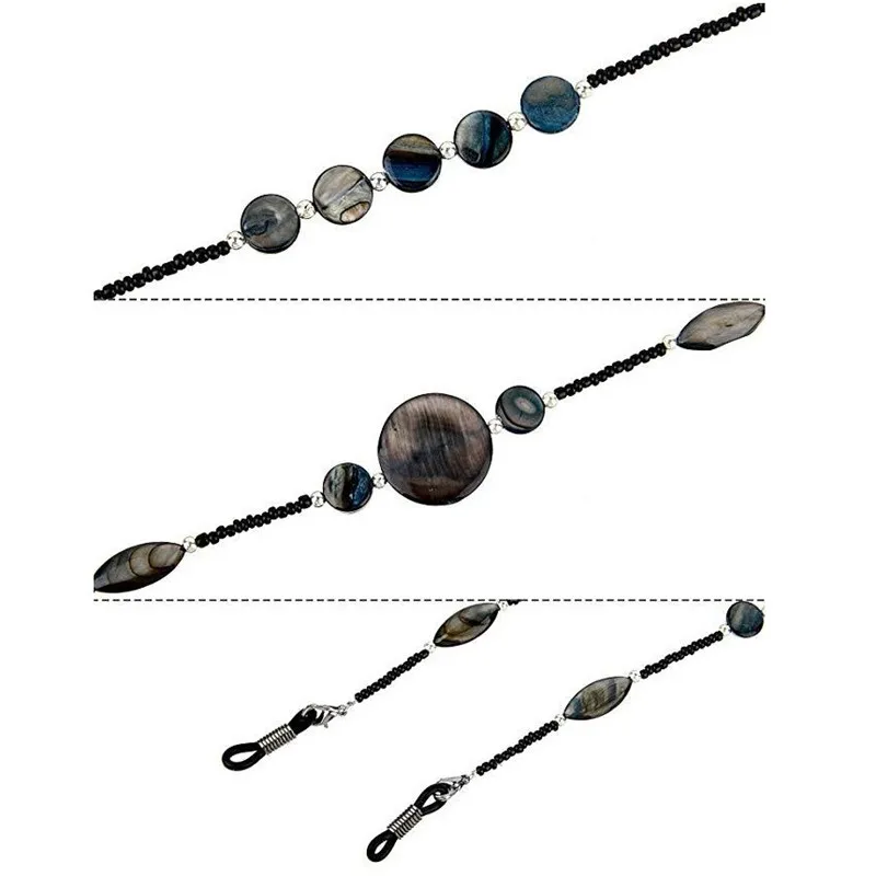 Цепочка для очков чтения женская Модный шнур с ракушками и бусинами