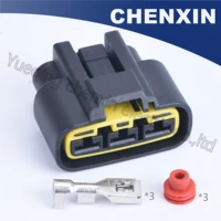 black 3 pin waterproof auto connector automotive wiring harness plugs 6 3 female motorcycle connector socket qlw a b3f b