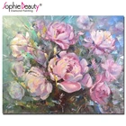 Картина из страз Софи красавица, Набор для вышивки крестиком, картина из розовых пионов, полная вышивка стразы, подарок для дома, C250