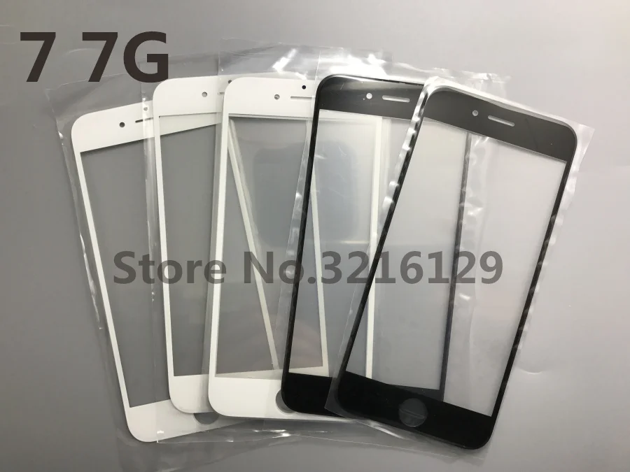 

50pcs/lot NEW Replacement LCD Front Touch Screen Glass Outer Lens for iphone 7 4.7inch Oleophobic coating high quality AAA+