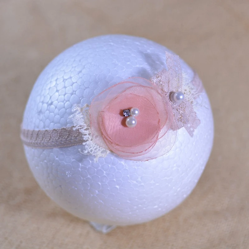 Реквизит для фотосъемки новорожденных повязка на голову с цветком детские