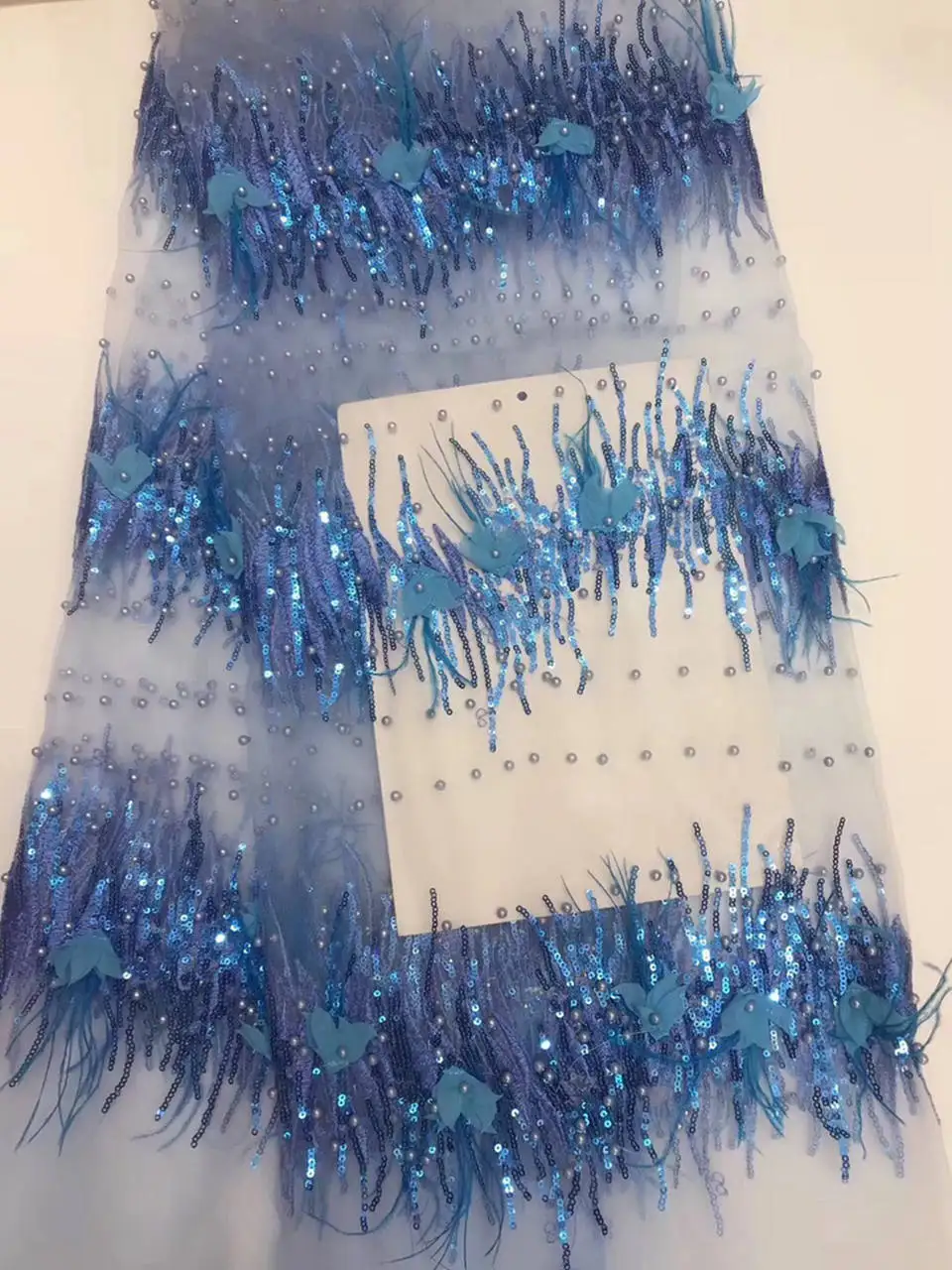 latest african Tulle lace 2018 French Net Beaded Lace Fabric For Wedding guipure Embroidery fabric DS284 | Дом и сад