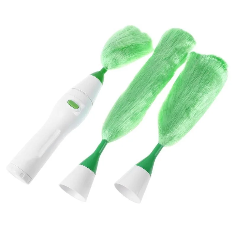 

1 набор новых многофункциональных электрических зеленых перьев, щетка для очистки пыли для жалюзи, мебели, дамских пылеочистителей