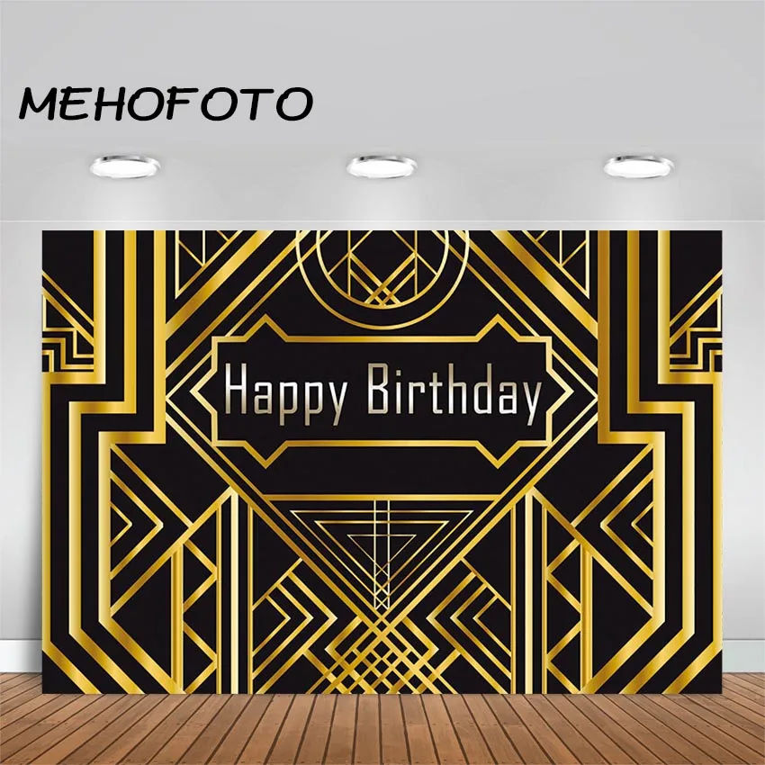MEHOFOTO Great Gatsby тематическая вечеринка на день рождения фоны для фотографии черный