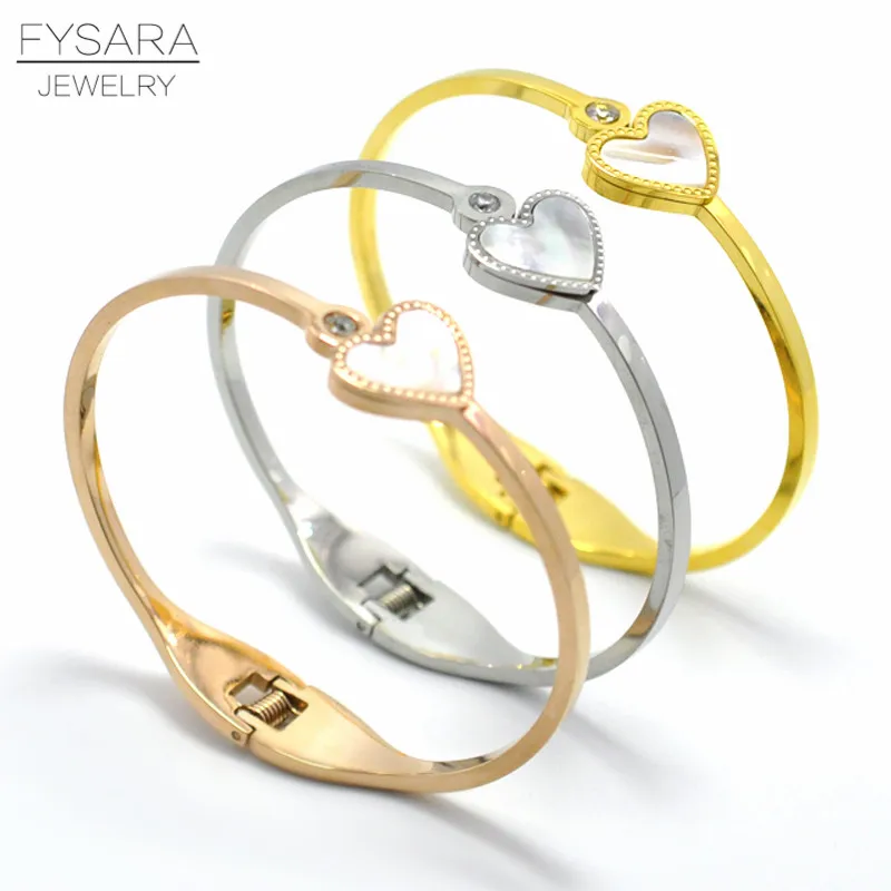 FYSARA натуральная основа Сердце Браслеты &amp для женщин модные ювелирные изделия из