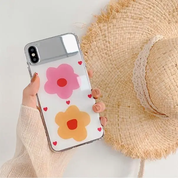 Чехол Gimfun для телефона в стиле ретро с изображением цветов и зеркалом Iphone Xs Xr Xsmax 6s