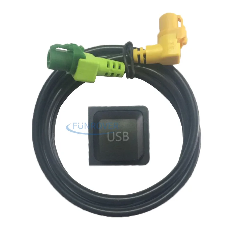 Freeshipping Автомобиля USB Адаптер Кабель и Переключатель для Volkswagen RCD510 RNS315 RCD300+ VW Golf Jetta MK6 Поло Touran Tiguan Scirocco