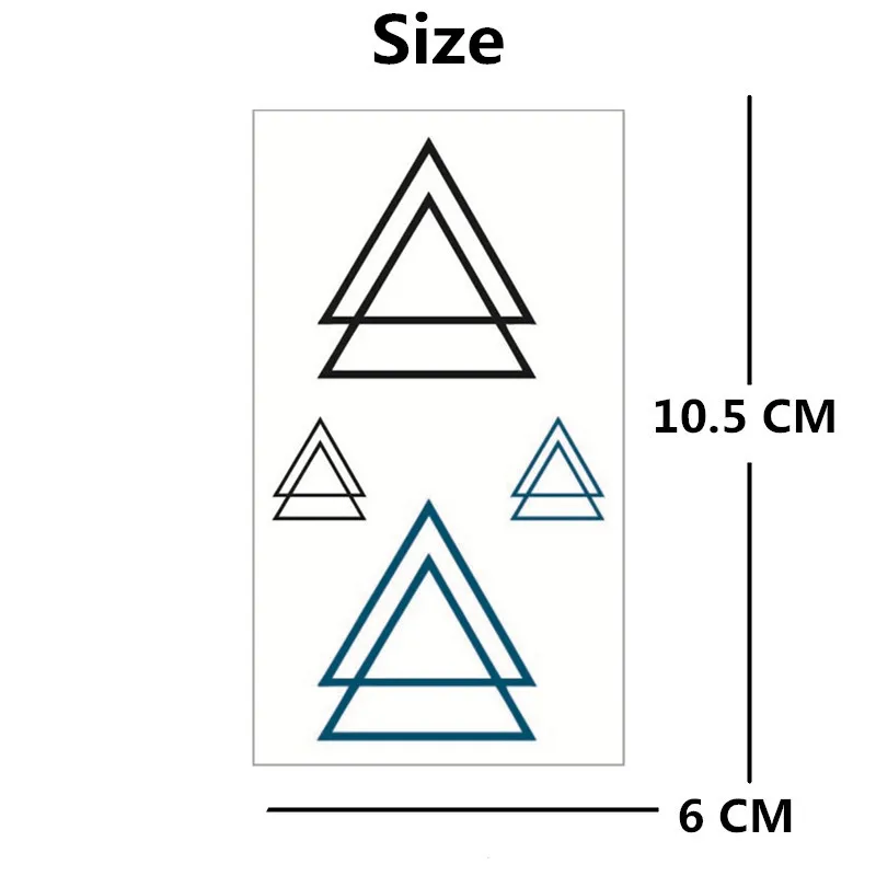 SHNAPIG25 Стиль Мини Временные татуировки боди арт геометрические треугольные