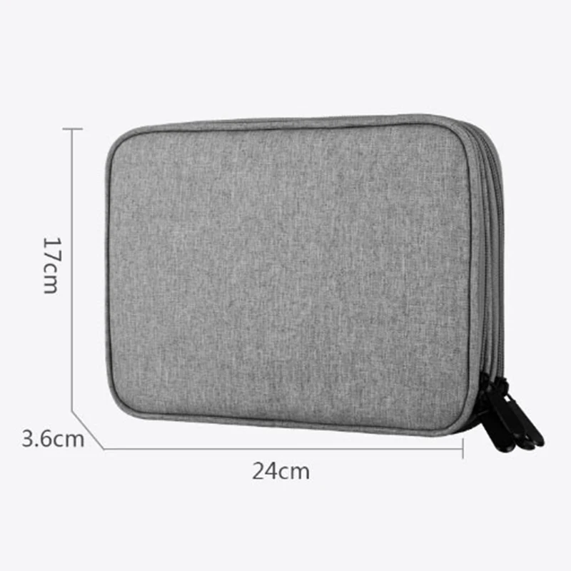 Двухслойный органайзер для кабеля многофункциональная дорожная Портативная