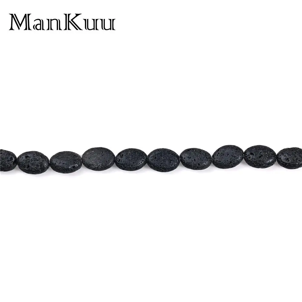 Овальные бусины из натурального лавового камня ManKuu 10*14 мм/15*20 мм/30*40 мм 5
