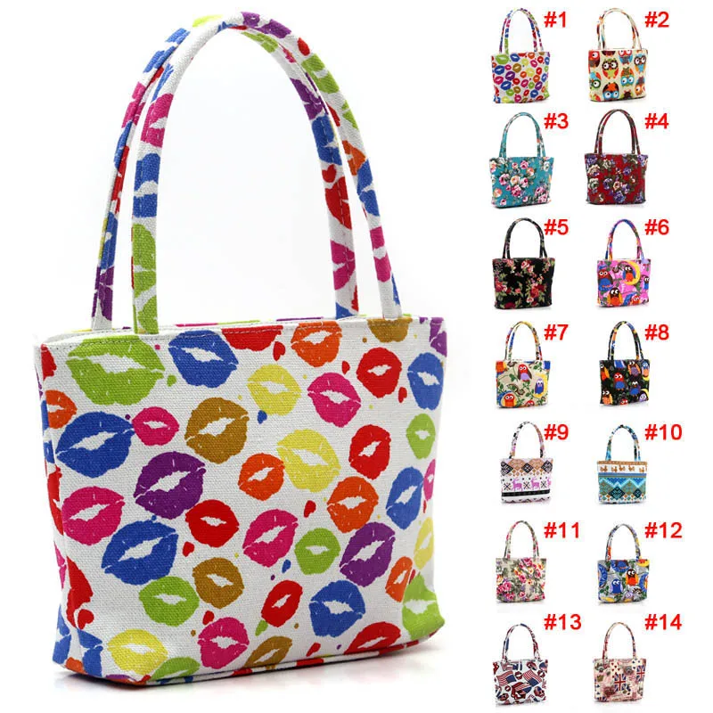 Модная Милая Холщовая Сумка для девушек Женская Повседневная сумка на одно плечо