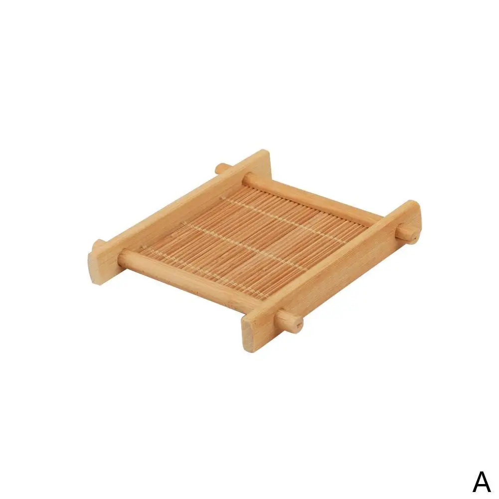 7cm x 7cm 1 шт. Бамбуковый Коврик для чашки, набор деревянных подставок, кухонные аксессуары, подстаканник, подставка для посуды, горшков, Теплоизоляционный соус - Цвет: 7cm x 7cm