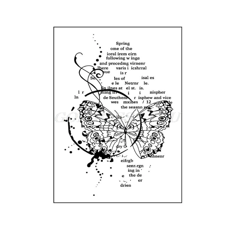 Прозрачная печать бабочки для скрапбукинга силиконовая резина сделай сам