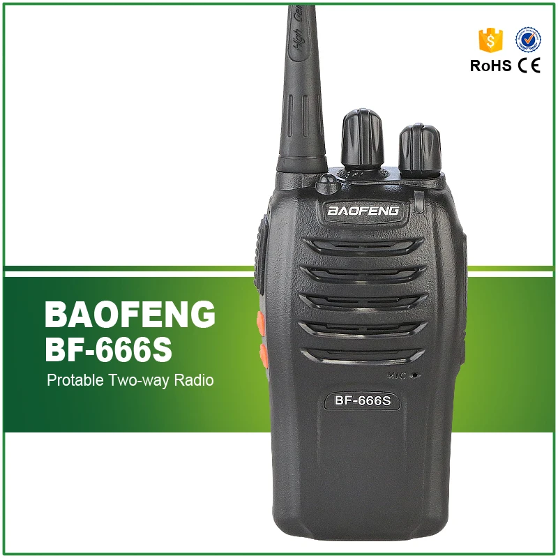 

BAOFENG BF 666S UHF 400-470MHz Professional Portable Two Way Radio Mini Walkie Talkie